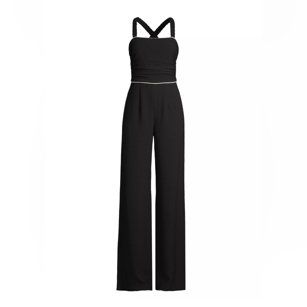 Black Halo Merrick Wide-Leg Jumpsuit Size 6 - Picture 3 of 7
